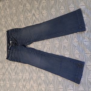 Loft dark denim wide leg jeans